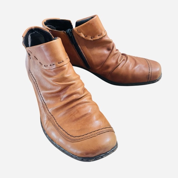Rieker Antistress Ankle Boot Light Brown Leather Women's Sz EUR 40 US 8.5-9 - Picture 7 of 10